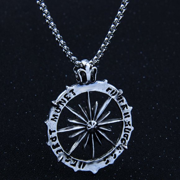 ❤️Fashion Roman clock sun pendant Necklace for women/men, N90201P203 - Picture 3 of 8